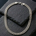 Men’s Stainless Steel 8mm Miami Chain Necklace 20in Trendy Stylish Jewelry