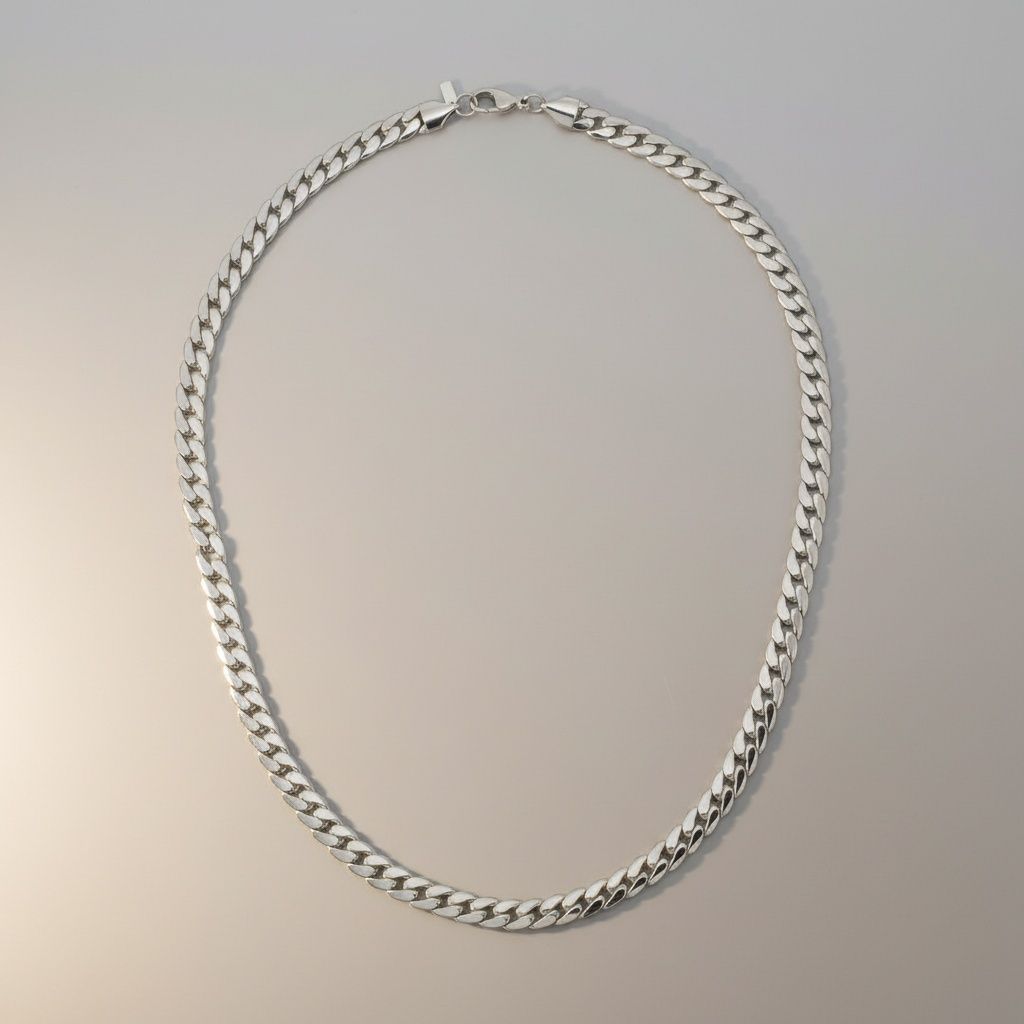 Men’s Stainless Steel 8mm Miami Chain Necklace 20in Trendy Stylish Jewelry