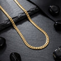 Men’s 24in 8mm 18K Gold Stainless Steel Miami Chain Necklace Stylish Statement Jewelry