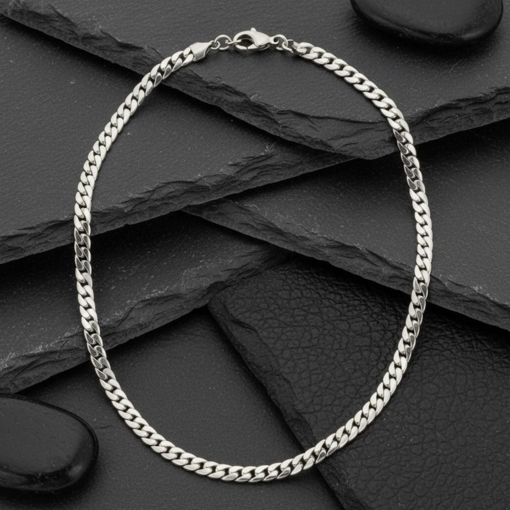 Men’s Stainless Steel 8mm Miami Chain Necklace 24in – Stylish Fashion Jewelry
