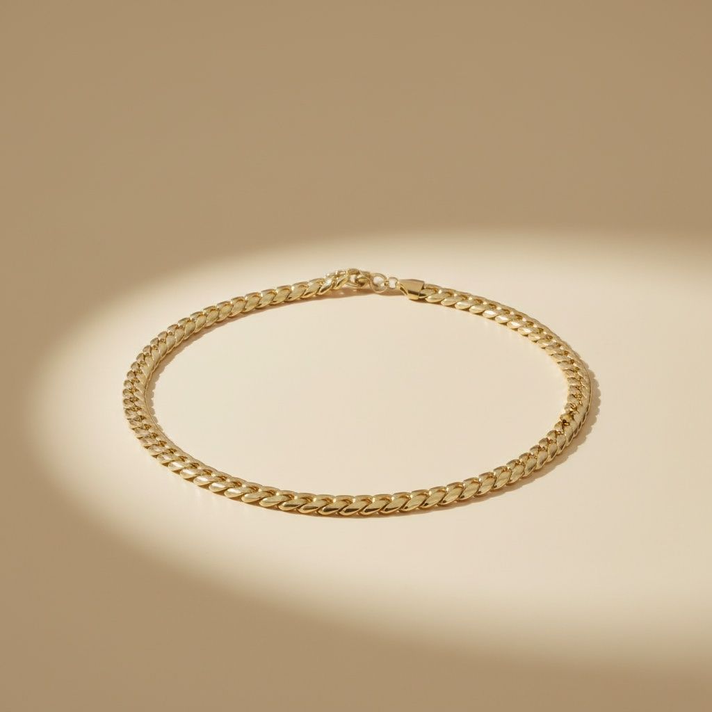 Men’s 18K Gold Stainless Steel 10mm Curb Chain Necklace 20in Stylish Fashion Jewelry