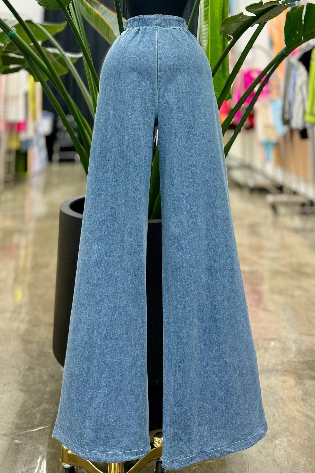 Jackie Jogger Demin Detail Pants With Adjustable Pant Drawstring