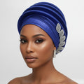 Women’s Ready to Wear Blue Gele Turban Stylish Headwrap Accessory