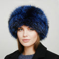 Women’s Winter Kubanka Cap Faux Fur Blue Stylish Chic Hat Luxe