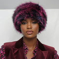 Women’s Winter Kubanka Cap Faux Fur Fuchsia Stylish Hat Luxe