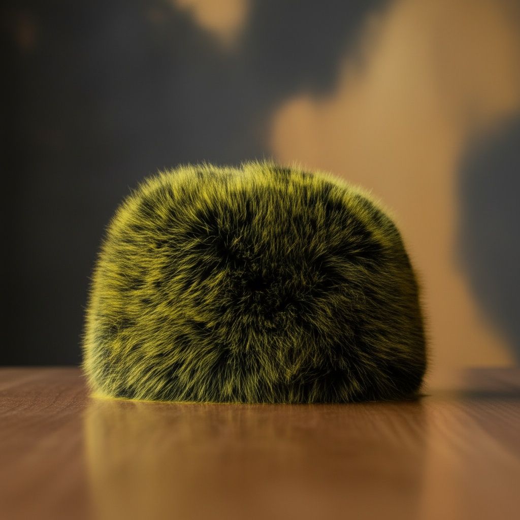 Women’s Winter Kubanka Cap Faux Fur Yellow Stylish Chic Hat