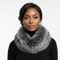 Faux Fur White Collar Scarf Luxe Winter Stole Stylish Accessory
