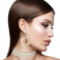 Statement Cream Marbled Rubber Earrings – Trendy Fashion Jewelry