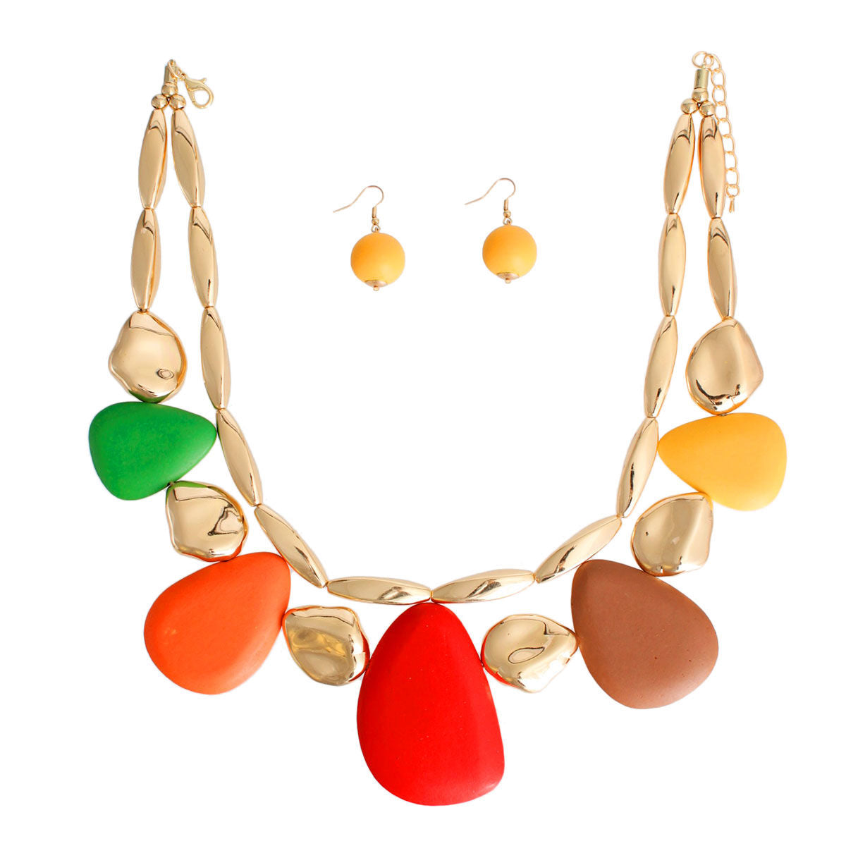 Organic Multi Wood Bead Set – Trendy Fashion Jewelry Accessory