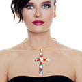 Rigid Multi Cross Collar Set Stylish Statement Jewelry Accessory