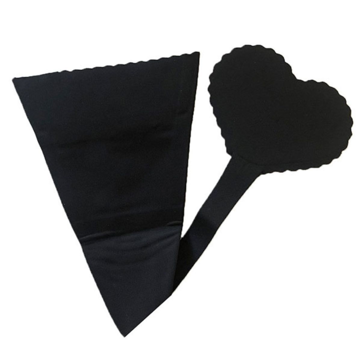 Women’s Black Medium Heart Thong Panty Stylish Chic Underwear