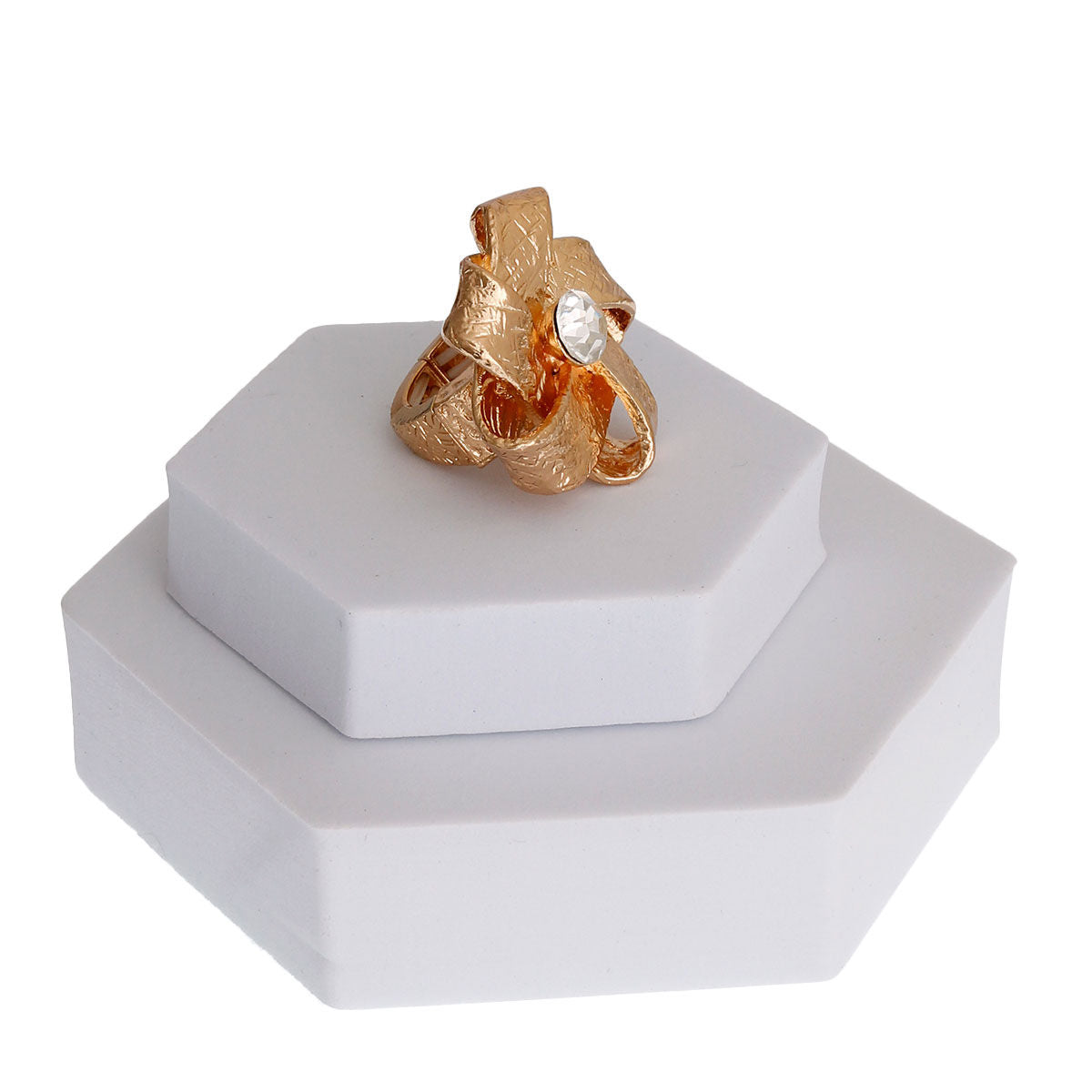 Statement Gold Metal Bow Ring Stylish Fashion Jewelry Accessory