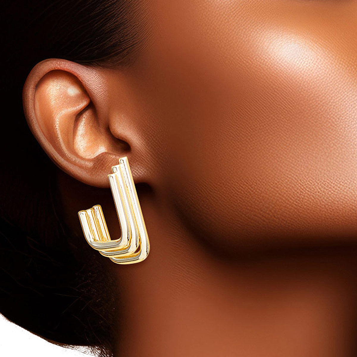 Small 14K Gold Hoop Earrings Stack for Women – Stylish Chic Jewelry