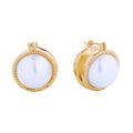 Small Double Pearl Stud Earrings 14K Gold Elegant Women’s Jewelry