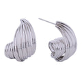 Small White Gold Spiral Stud Earrings for Women – Stylish Fashion Jewelry