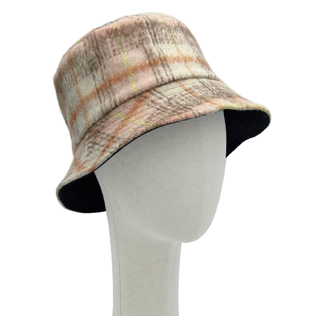 Bucket Hat Pink Signature Plaid Trendy Casual Accessory