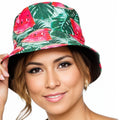 Reversible Bucket Hat Green Watermelon Trendy Casual Accessory