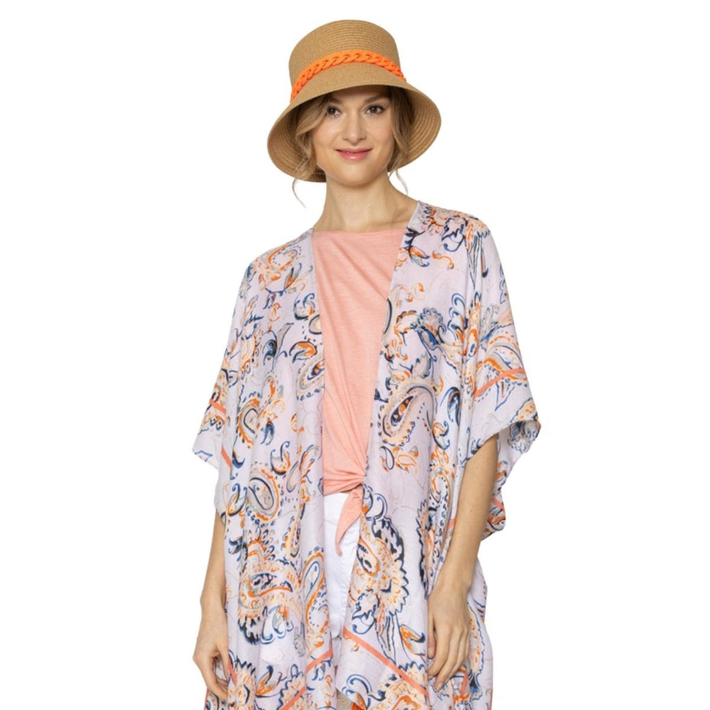 Bucket Hat Orange Chain Camel Stylish Casual Accessory