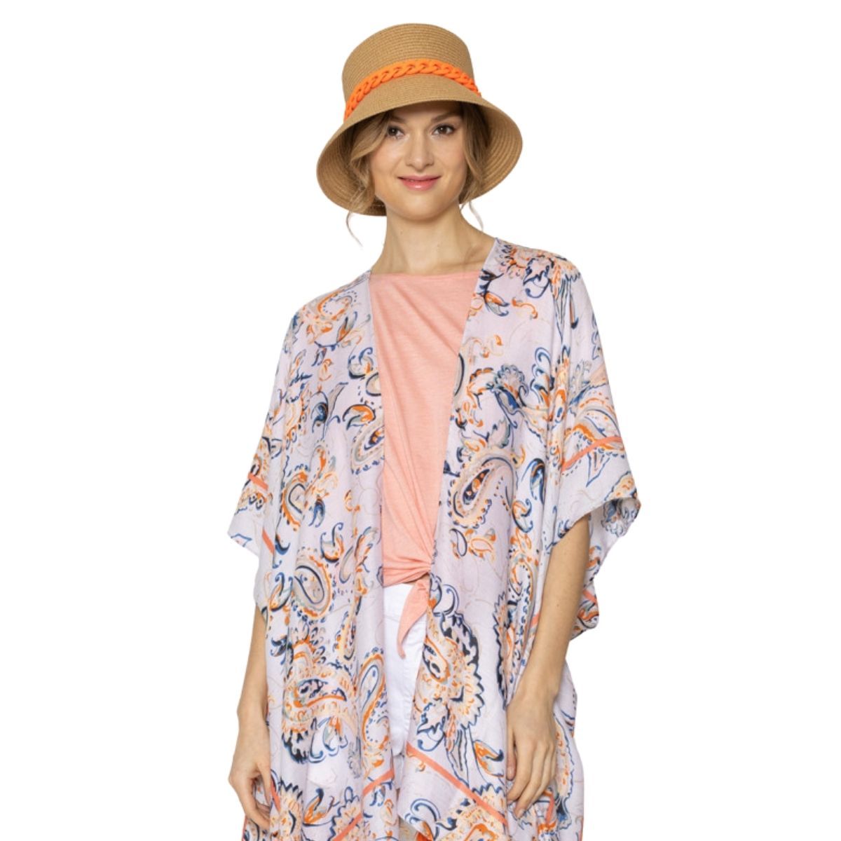 Bucket Hat Orange Chain Camel Stylish Casual Accessory