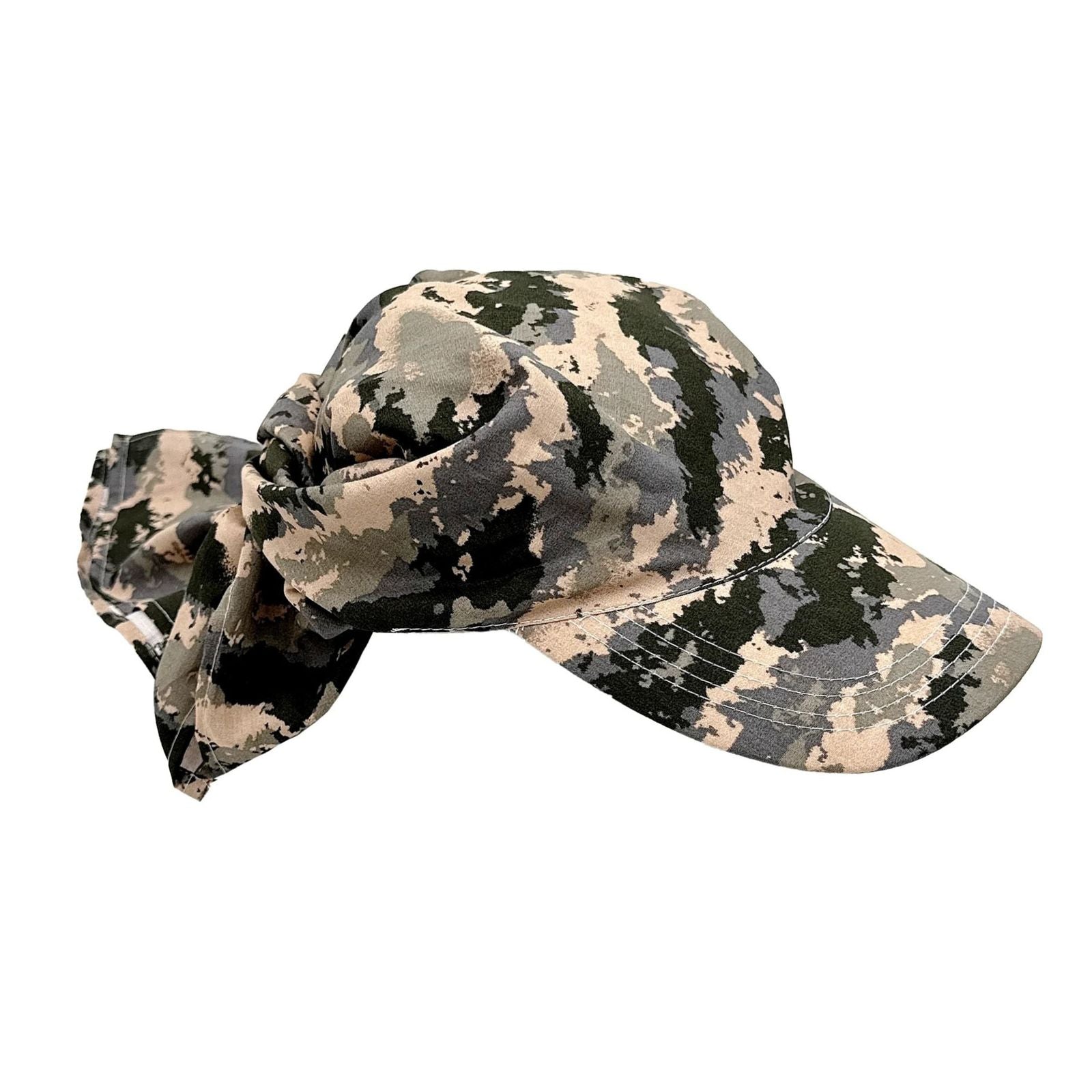 Women’s Camouflage Print Baseball Cap Scarf Hat Stylish Casual Accessory