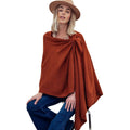 Ruana with Shoulder Strap in Bronze – Stylish Layered Fashion Accessory