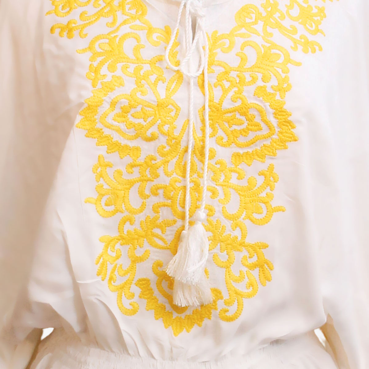 Women’s Yellow Embroidered Top – Stylish Casual Statement Piece
