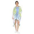 Kimono with Green Damask Print and Tassel Detail – Stylish Casual Layered Outerwear