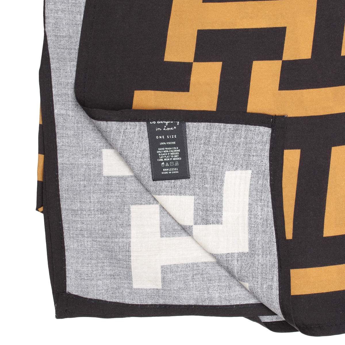 Women’s Kimono Black and Camel Geometric Print Stylish Casual Top