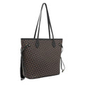Fashion Handbag Brown Diamond Plaid Tote 3-Piece Shoulder Bag Set Stylish Chic