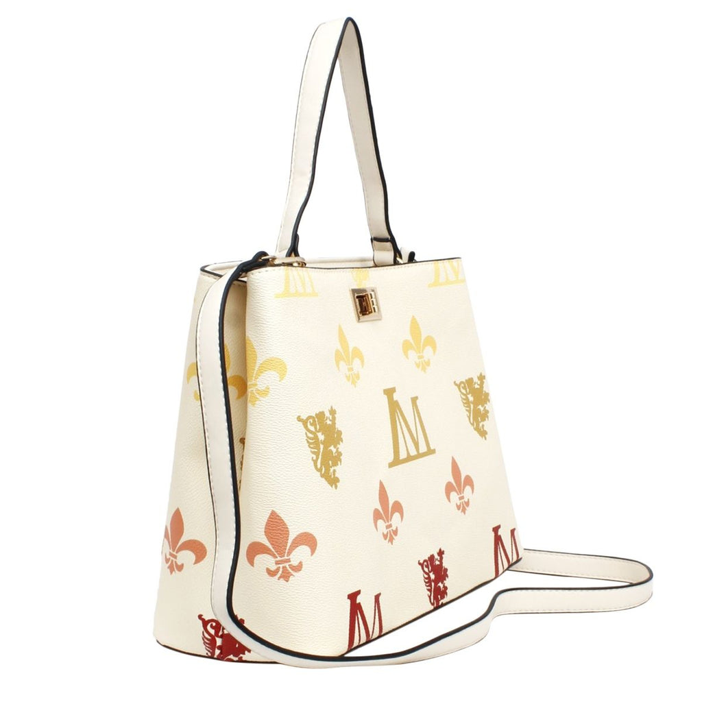 Fashion Handbag Beige Luxe Monogram Top Handle Bag Set Stylish Chic