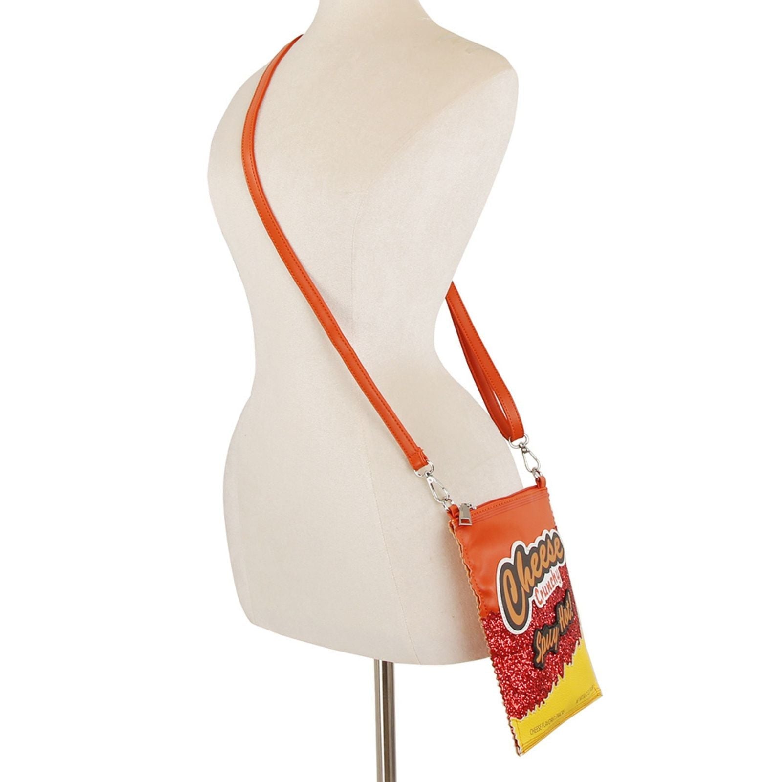 Fashion Handbag Crossbody Clutch Bag Orange Flamin Hot Cheetos Trendy Statement