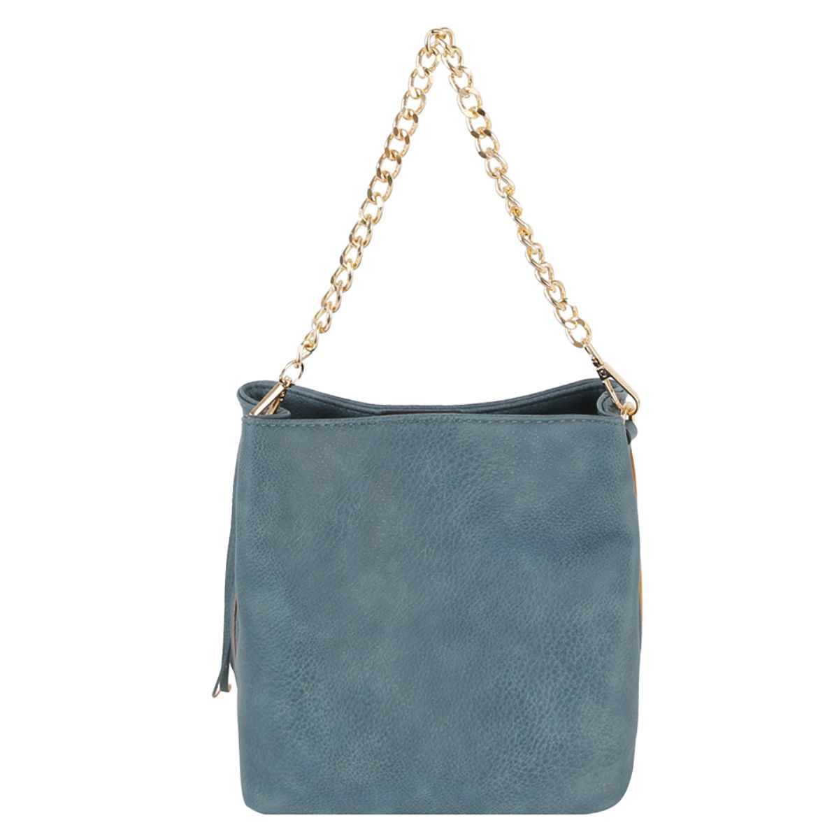 Women’s Denim Leather Fringe Purse Stylish Casual Bag Blue
