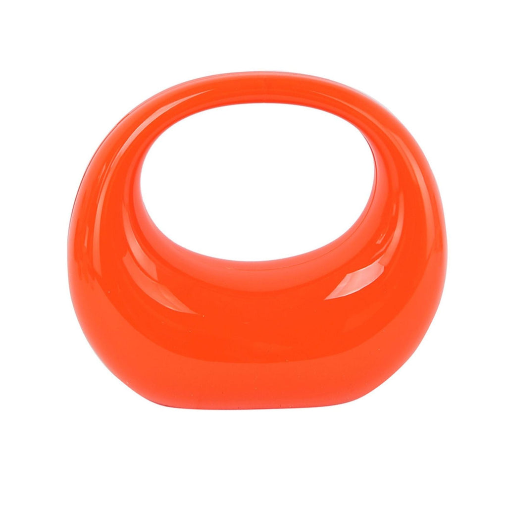Fashion Handbag Orange Crescent Moon Evening Bag for Women Stylish Chic