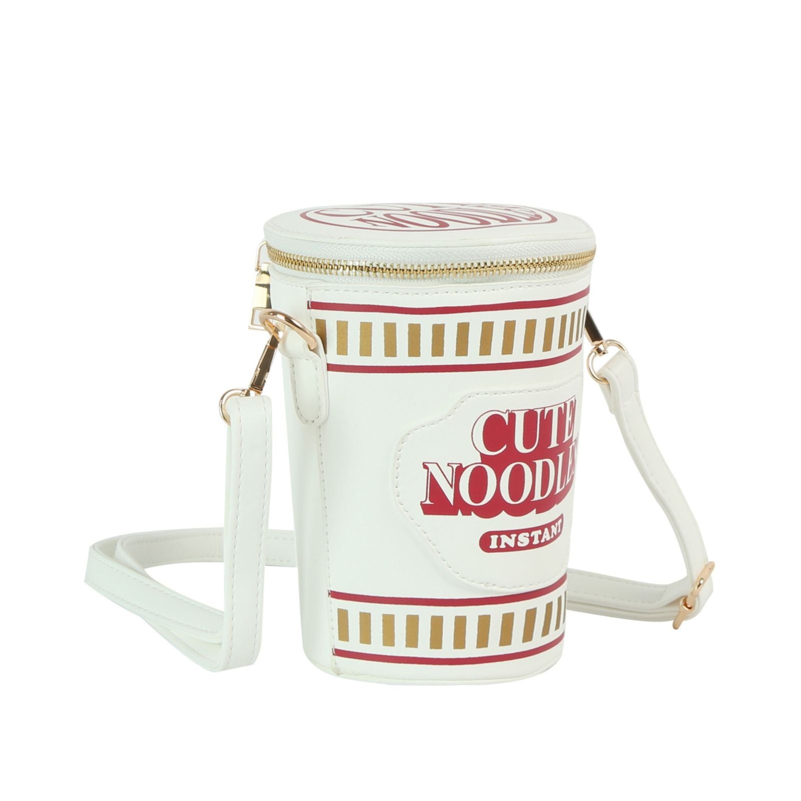 Fashion Handbag Crossbody White Cup Noodles Shaped Clutch Bag Trendy Statement Accessory