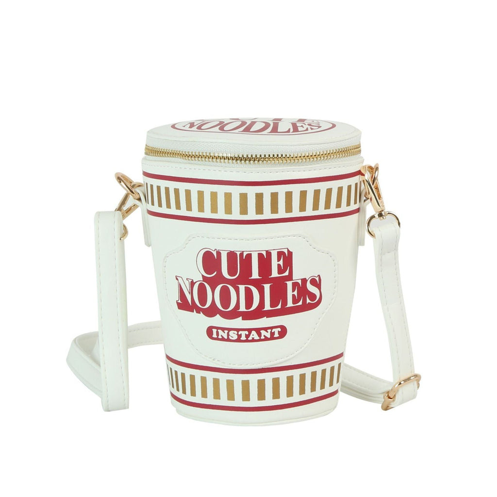Fashion Handbag Crossbody White Cup Noodles Shaped Clutch Bag Trendy Statement Accessory