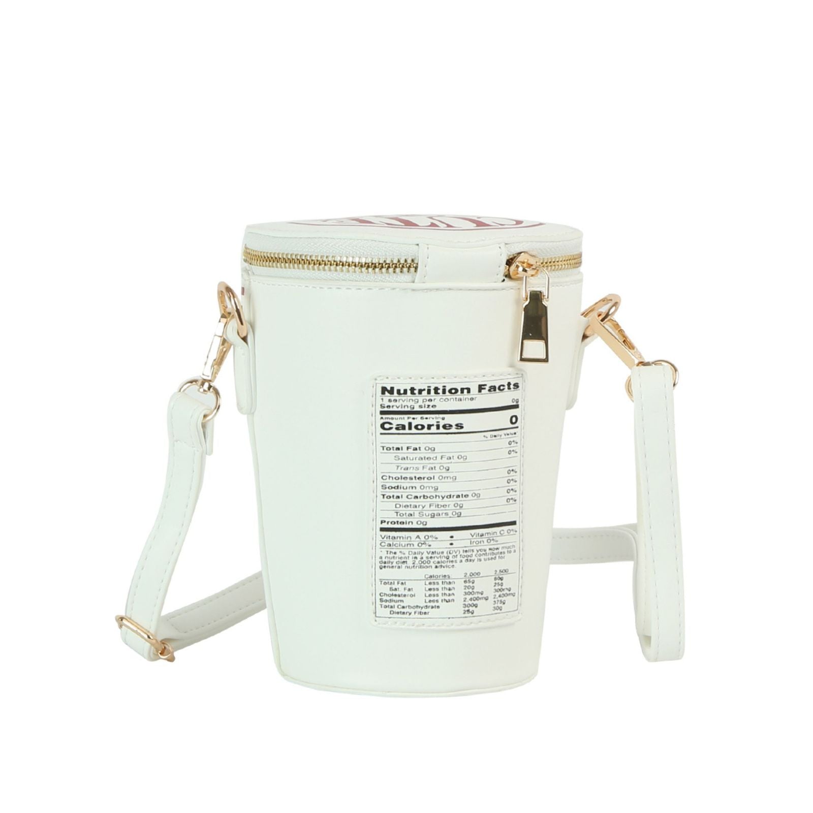 Fashion Handbag Crossbody White Cup Noodles Shaped Clutch Bag Trendy Statement Accessory