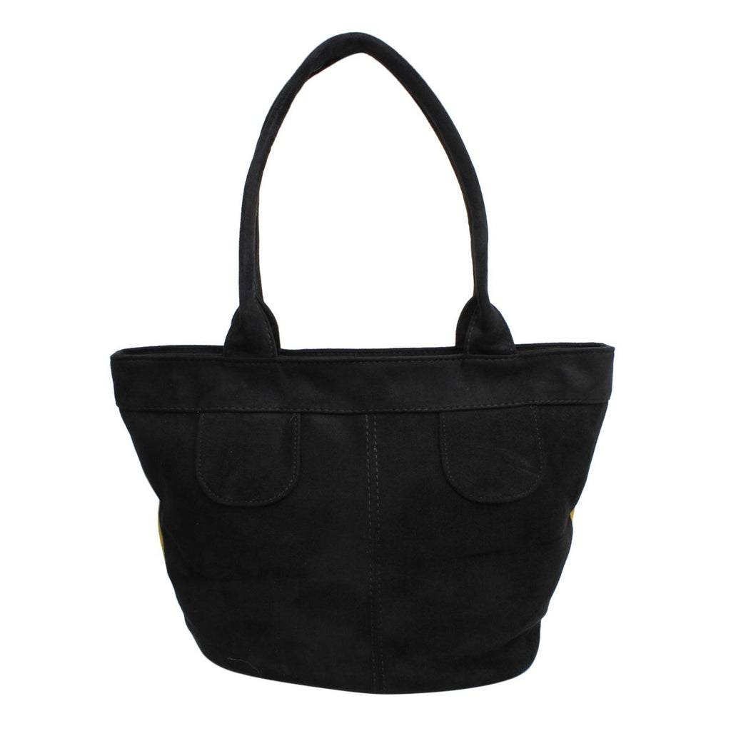 Fashion Handbag Burgundy Suede Tote Bag with Black Trim Shoulder Purse Stylish Chic