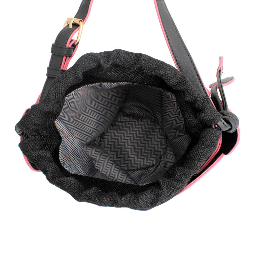 Fashion Handbag Black Tulip Bucket Bag Stylish Chic Accessory