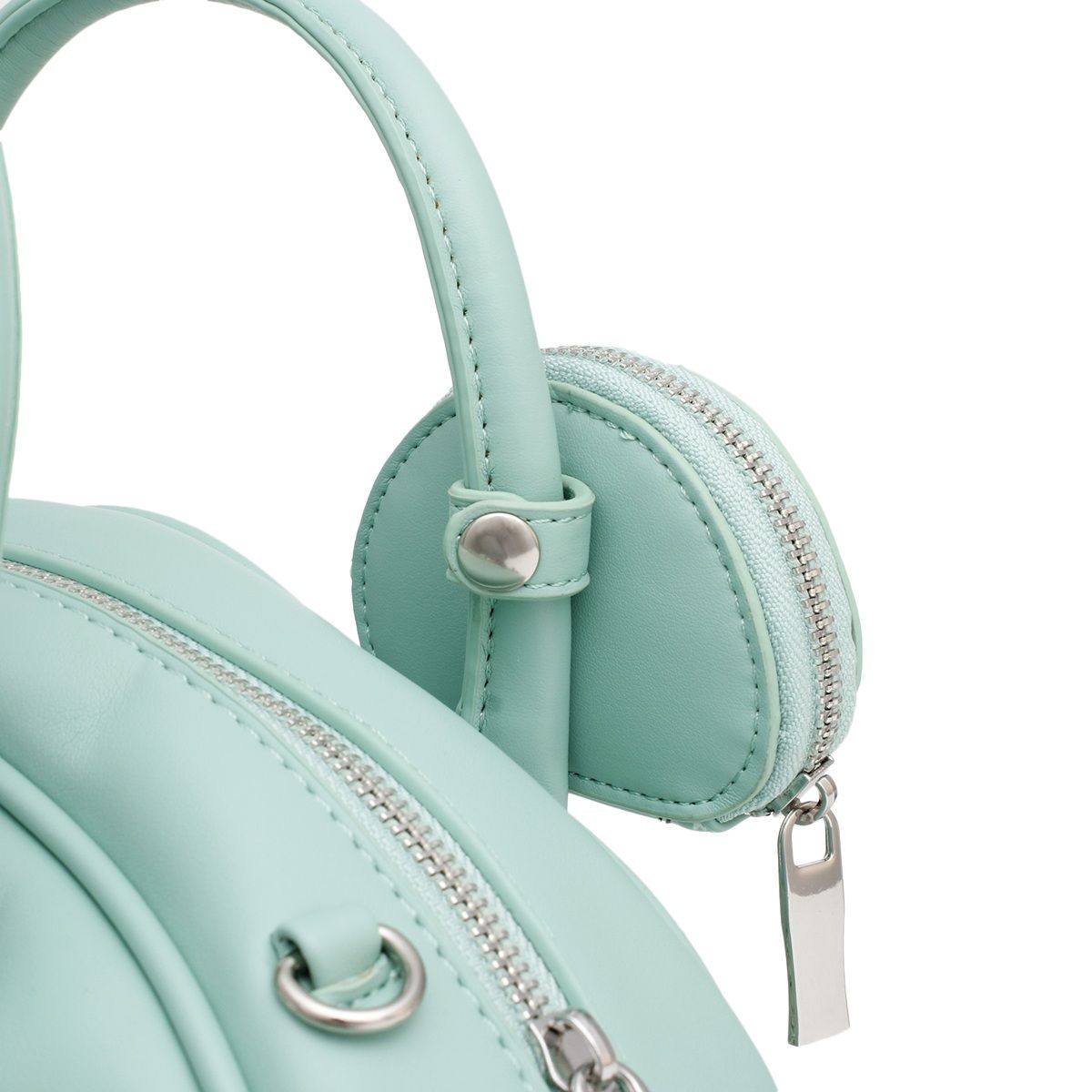 Fashion Handbag Top Handle Mint Harlequin Oval Detail Stylish Handbag Set