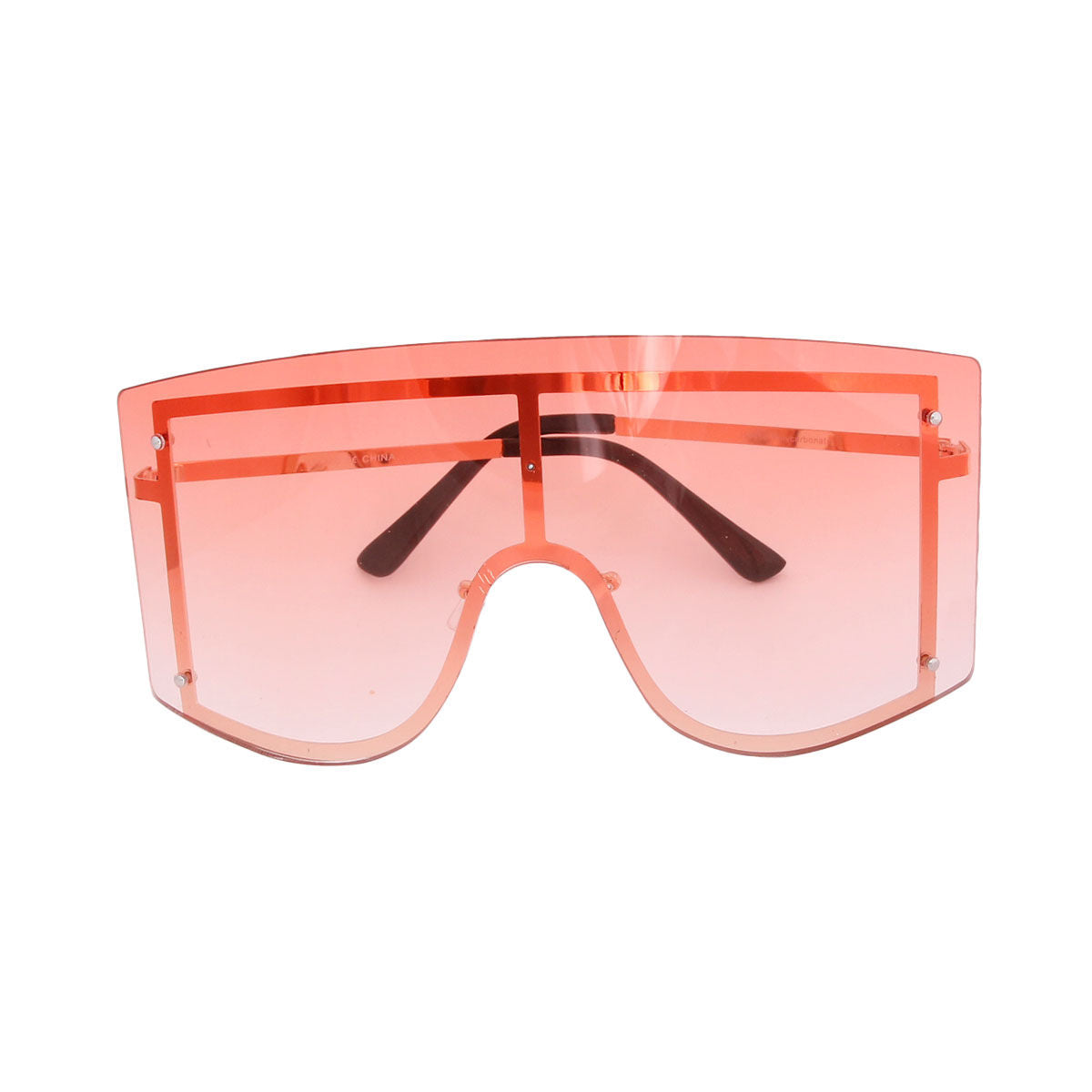 Bespoke Orange Shield Shades – Stylish Fashion Eyewear