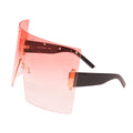 Shield Sunglasses Flat Top Pink Stylish Fashion Accessory