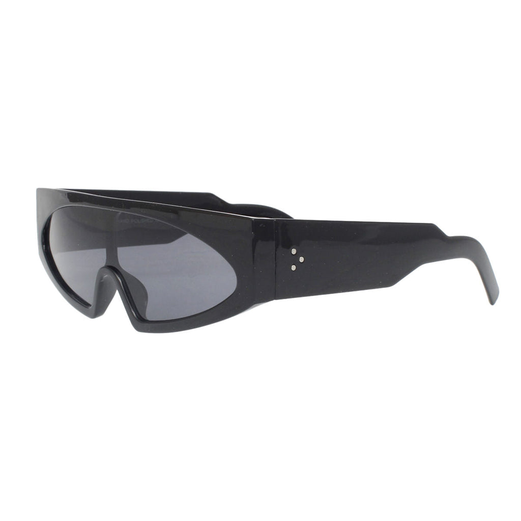 Women’s Sunglasses Black Thin Visor Stylish Modern Eyewear