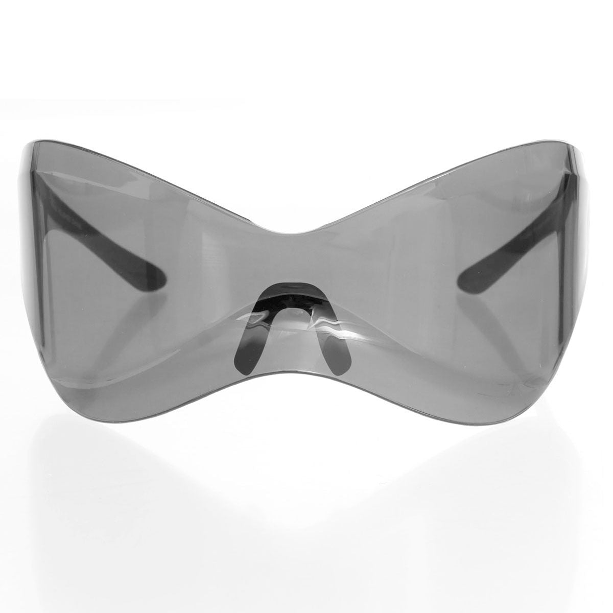 Women’s Sunglasses Mask Wrap Black Eyewear Stylish Accessory