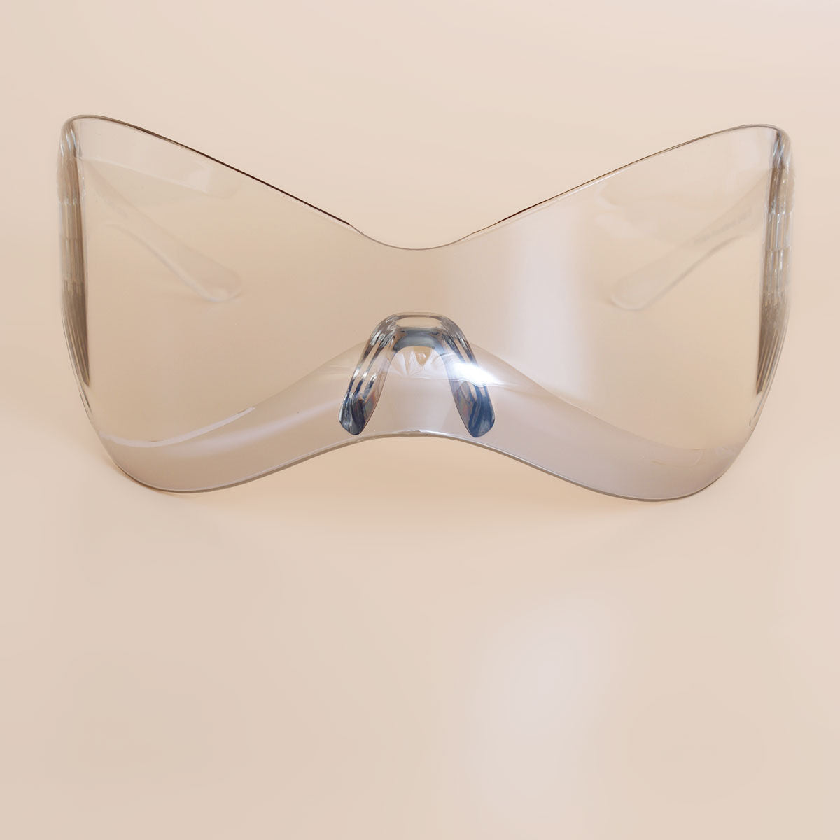 Women’s Clear Sunglasses Mask Wrap Stylish Eyewear Accessory