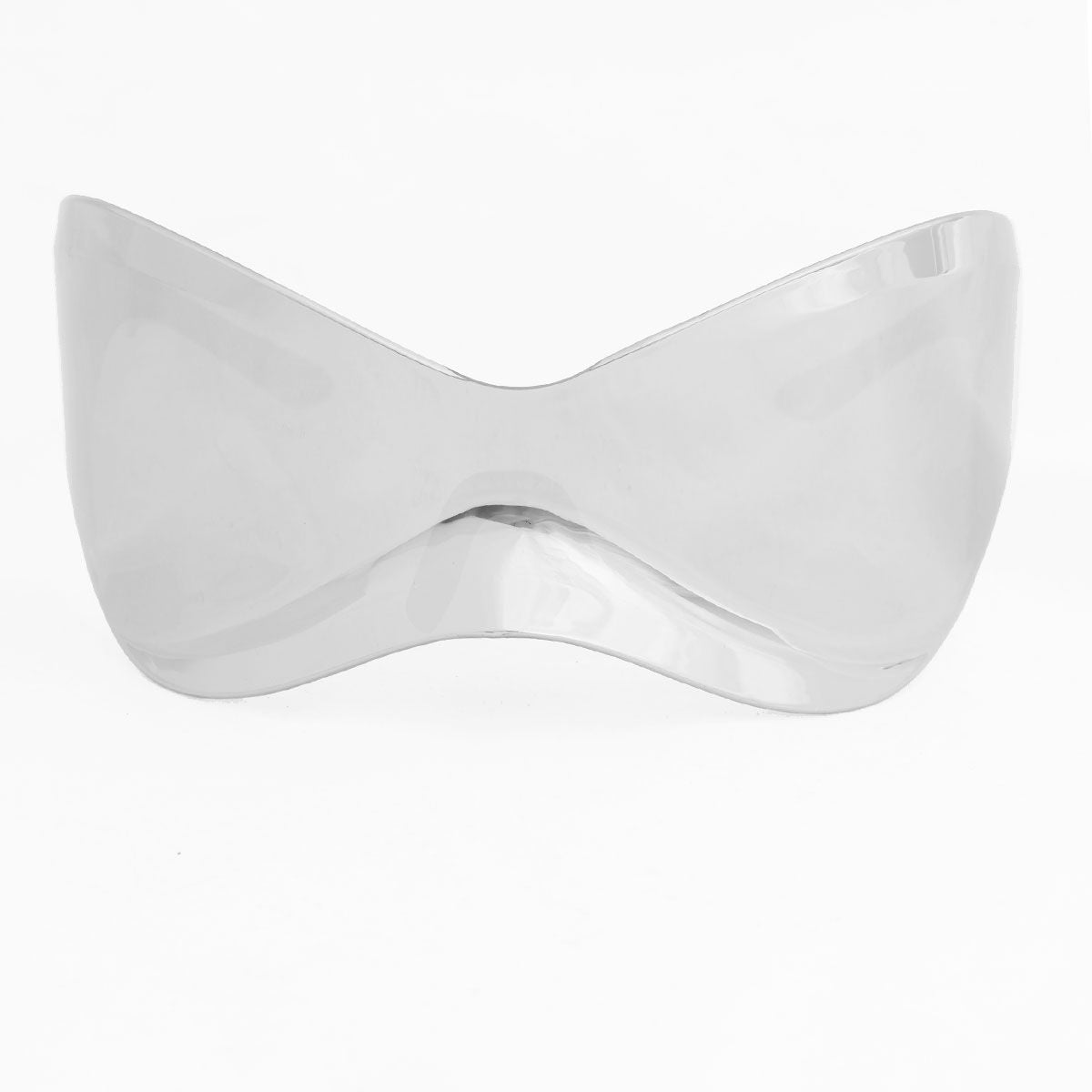 Women’s Sunglasses Mask Wrap Silver Eyewear Stylish Accessory