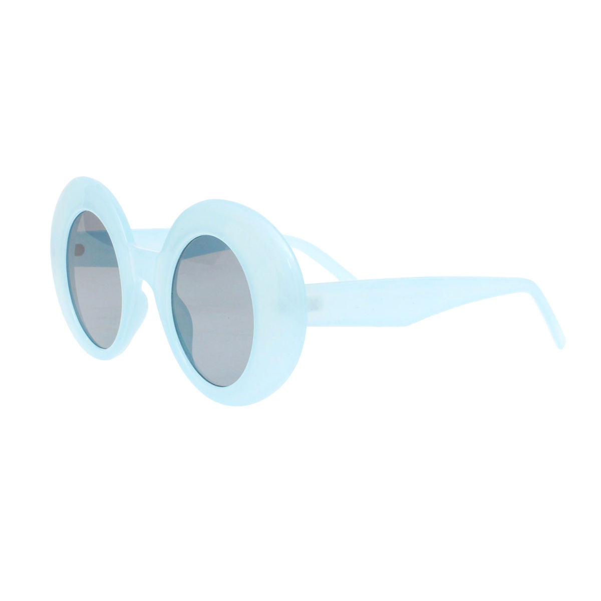 Women’s Blue Round Retro Sunglasses Stylish Eyewear