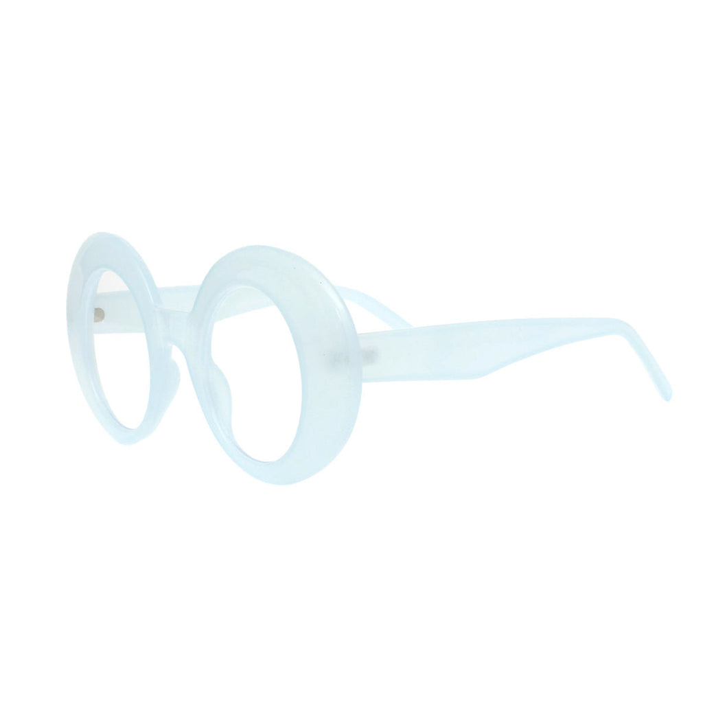 Women’s Retro Round Blue Glasses Stylish Eyewear