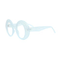Women’s Retro Round Blue Glasses Stylish Eyewear