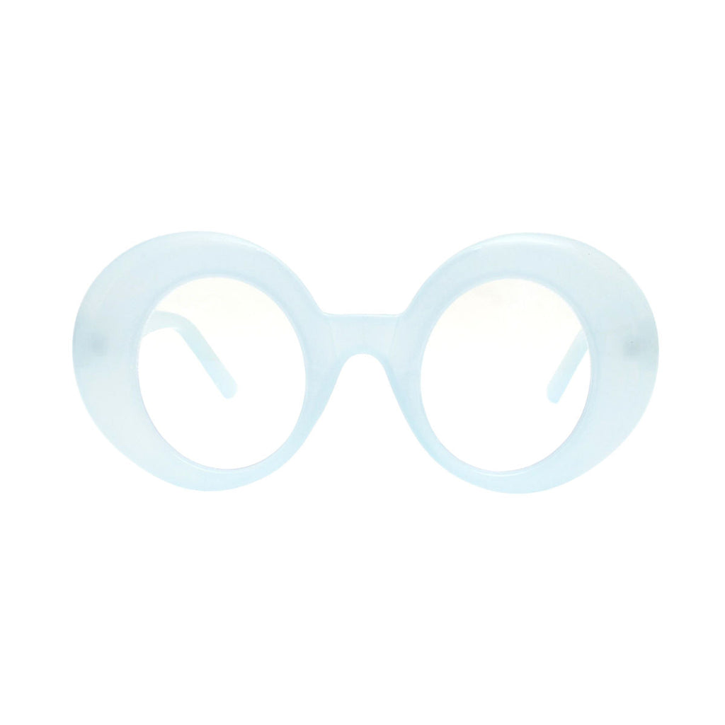Women’s Retro Round Blue Glasses Stylish Eyewear