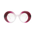 Women’s Round Retro Glasses Fuschia Stylish Eyewear